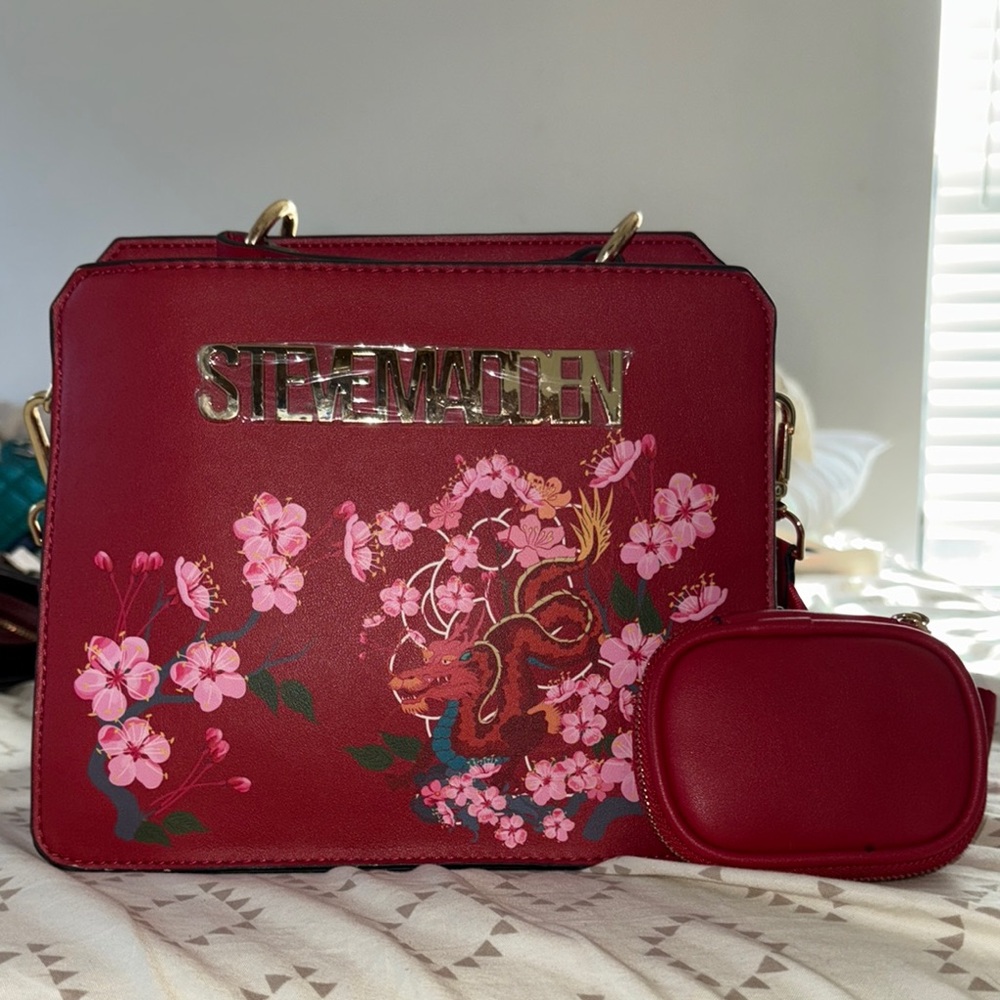 Steve Madden Red Floral Women's Bag